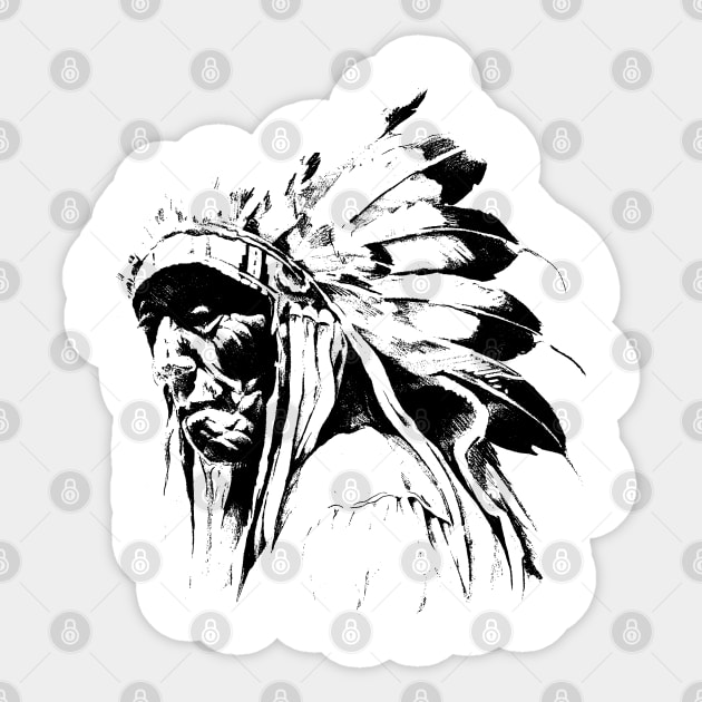 indian apache Sticker by hottehue